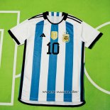 Prima Maglia Argentina Giocatore Messi 2022